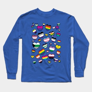 Pride Hearts/LGBTQIA+ Long Sleeve T-Shirt